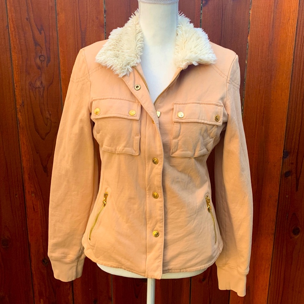 Twisted Heart shearling collar jacket